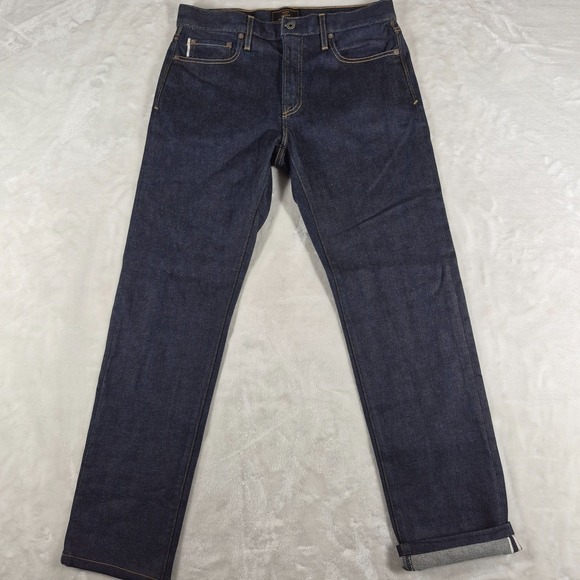 Flint And Tinder Selvedge Jeans Men's 32x30 Blue Denim Straight Fit Made In USA